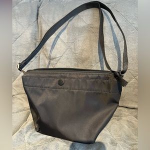 Uniqlo small black nylon adjustable strap cross over bag